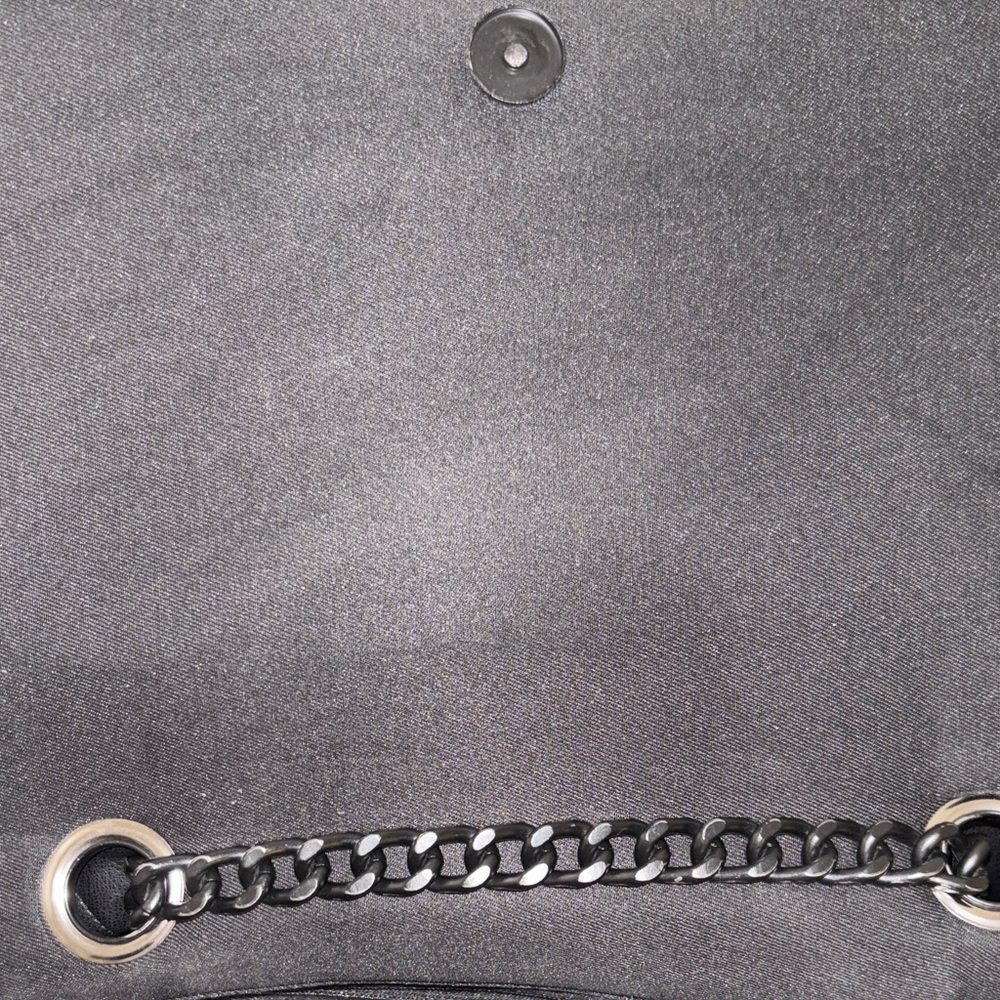 Aldo Black Quilted Chevron Crossbody with Chain Trim - Picture 2 of 9